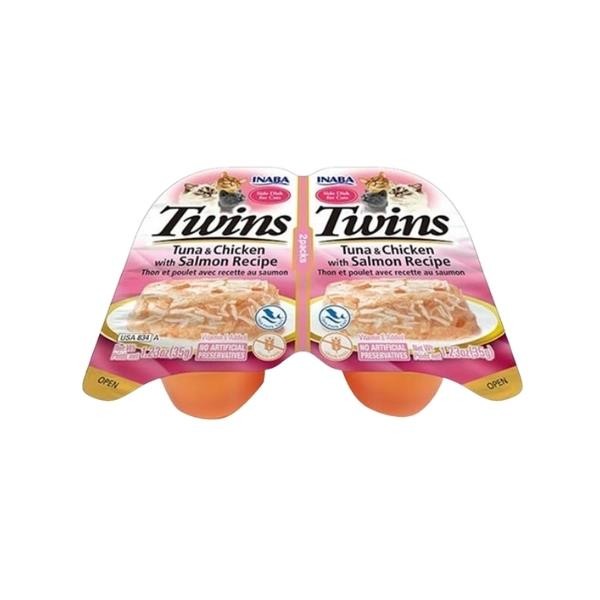 Inaba Twins Jöle İçinde Ton Balıklı Somonlu ve Tavuklu Yetişkin Konserve Kedi Maması