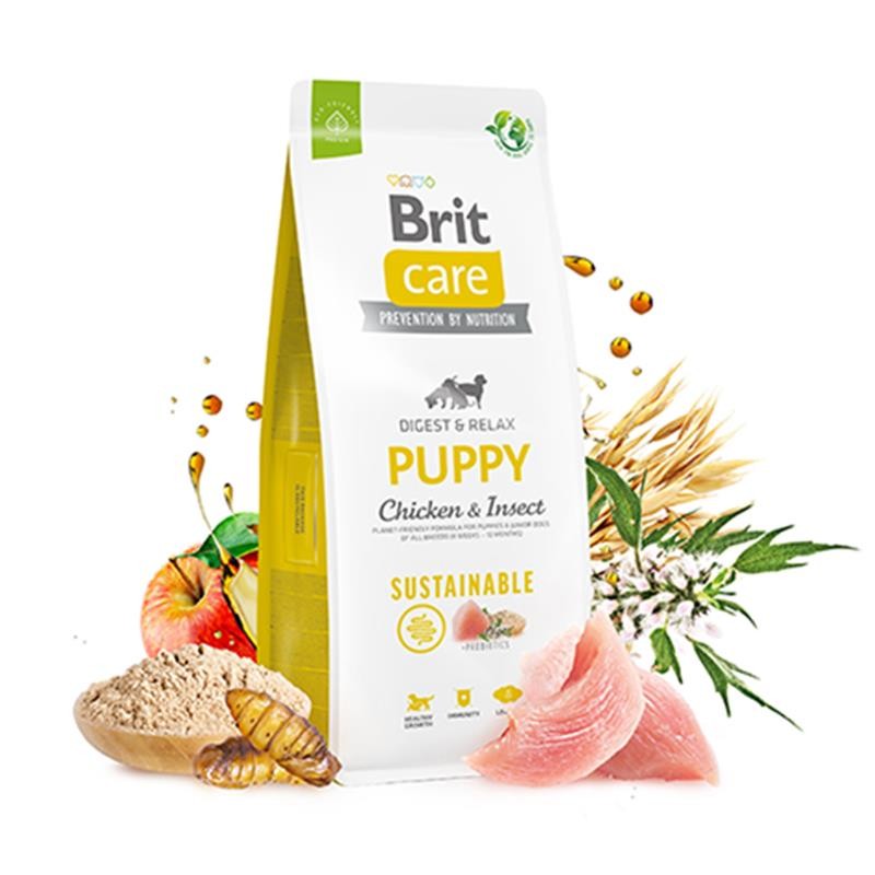 Brit Care Sustainable Tavuklu ve Böcek Proteinli Yavru Köpek Maması