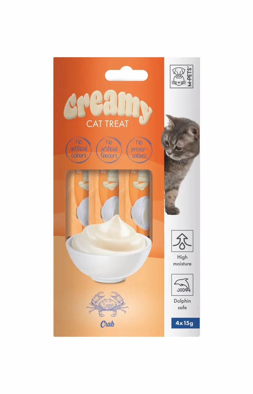 M-Pets Creamy Yengeçli Sıvı Kedi Ödül Maması