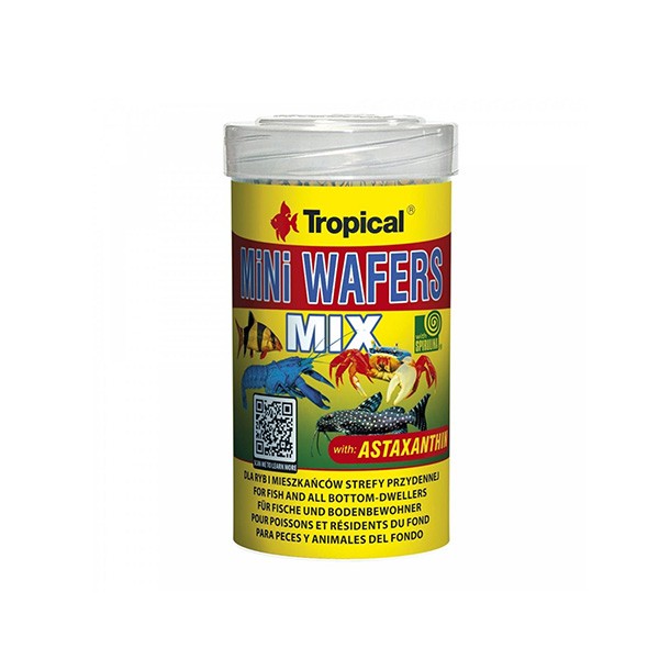 Tropical Mini Wafers Mix Balık ve Deniz Kabukluları için Yem
