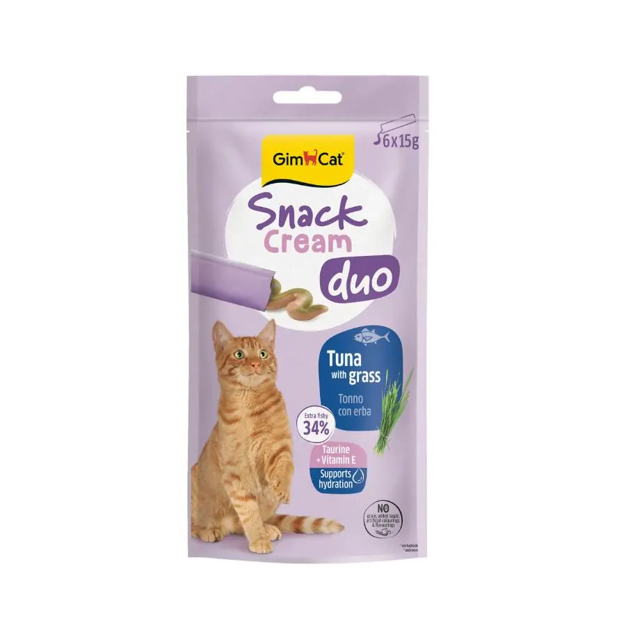 Gimcat Snack Cream Duo Ton Balıklı & Kedi Otlu Kedi Ödülü