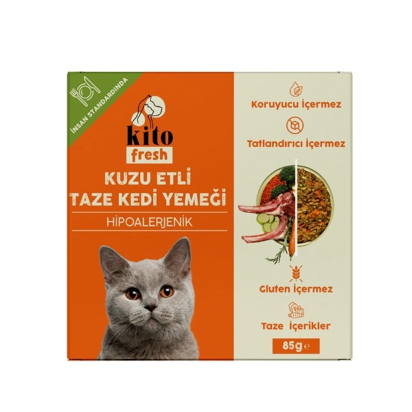 Kito Fresh Kuzu Etli Hipoalerjenik Taze Kedi Yemeği
