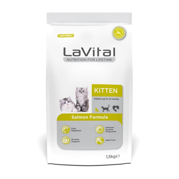 Lavital Kitten Somonlu Yavru Kedi Maması - 1.5 Kg