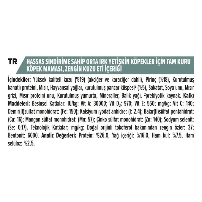 Pro Plan Adult Kuzu Etli Yetişkin Köpek Maması