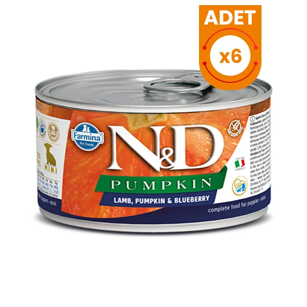 N&D Pumpkin Balkabaklı Kuzu Etli Yavru Konserve Köpek Maması - 6 Adet 140 Gr