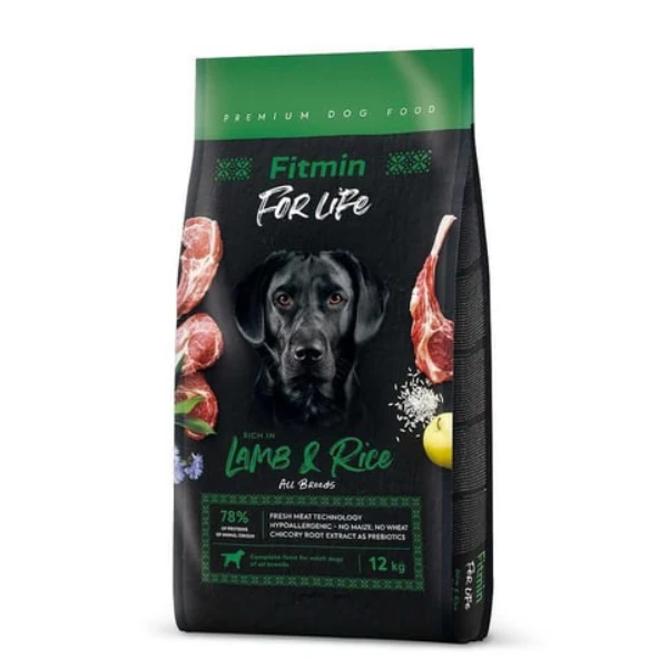 Fitmin For Life Tüm Irklar için Kuzu Etli ve Pirinçli Yetişkin Köpek Maması