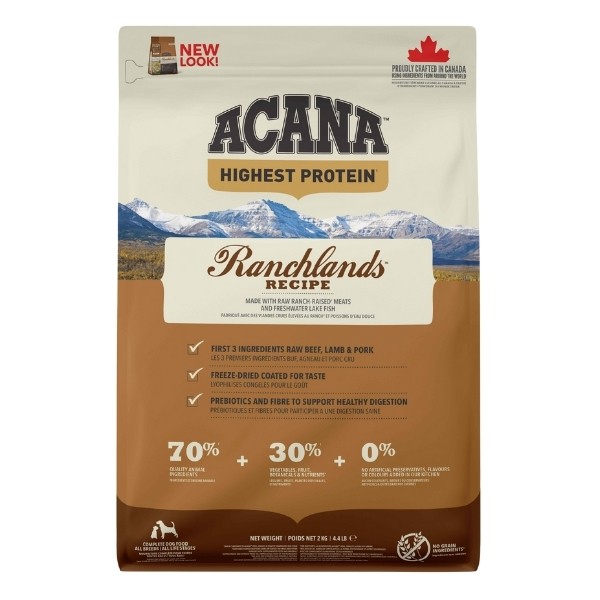 Acana Ranchlands Tahılsız Sığır ve Kuzu Etli Yetişkin Köpek Maması
