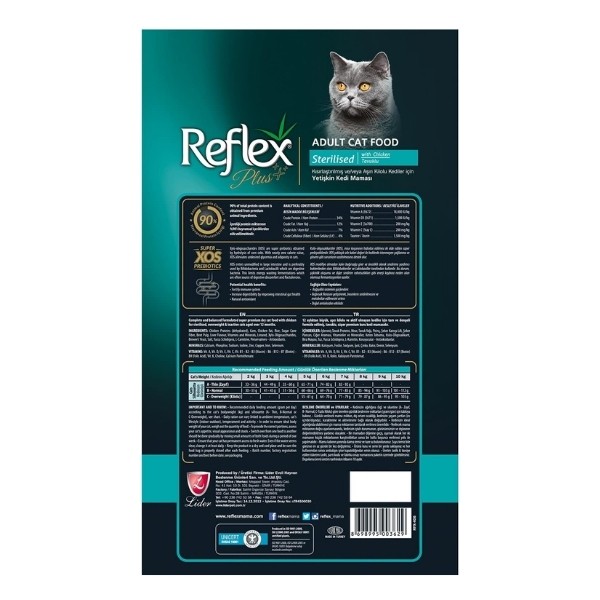 Reflex Plus Tavuklu Yetişkin Kısırlaştırılmış Kedi Maması