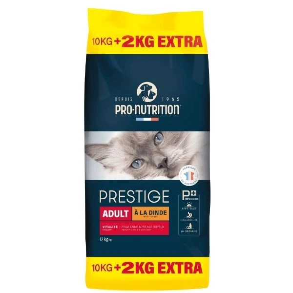 Pro Nutrition Prestige Adult Hindili Yetişkin Kedi Maması - 10+2 Kg Hediyeli