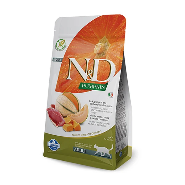 N&D Pumpkin Balkabaklı Ördek ve Kavunlu Yetişkin Kedi Maması - 5 Kg