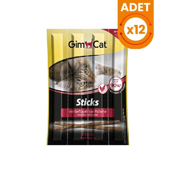 Gimcat Sticks Kümes Hayvanlı Kedi Ödül Çubuğu