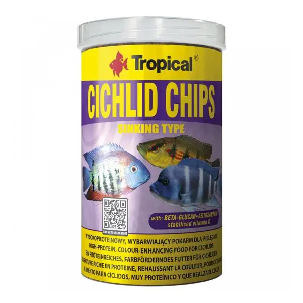 Tropical Cichlid Chips Çiklit Renk Artırıcı Balık Yemi