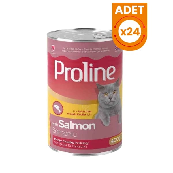 Proline Sos İçinde Et Parçacıklı Somonlu Yetişkin Konserve Kedi Maması