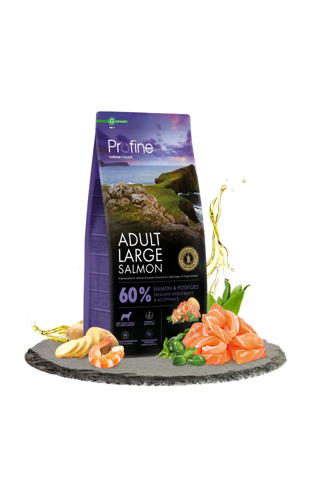 Profine Glutensiz Somonlu Büyük Irk Yetişkin Köpek Maması