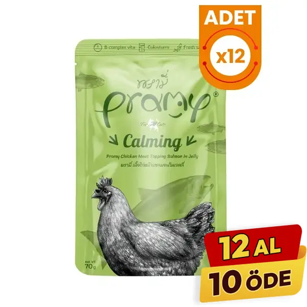 Pramy Jöle İçinde Somonlu ve Tavuklu Pouch Yetişkin Konserve Kedi Maması