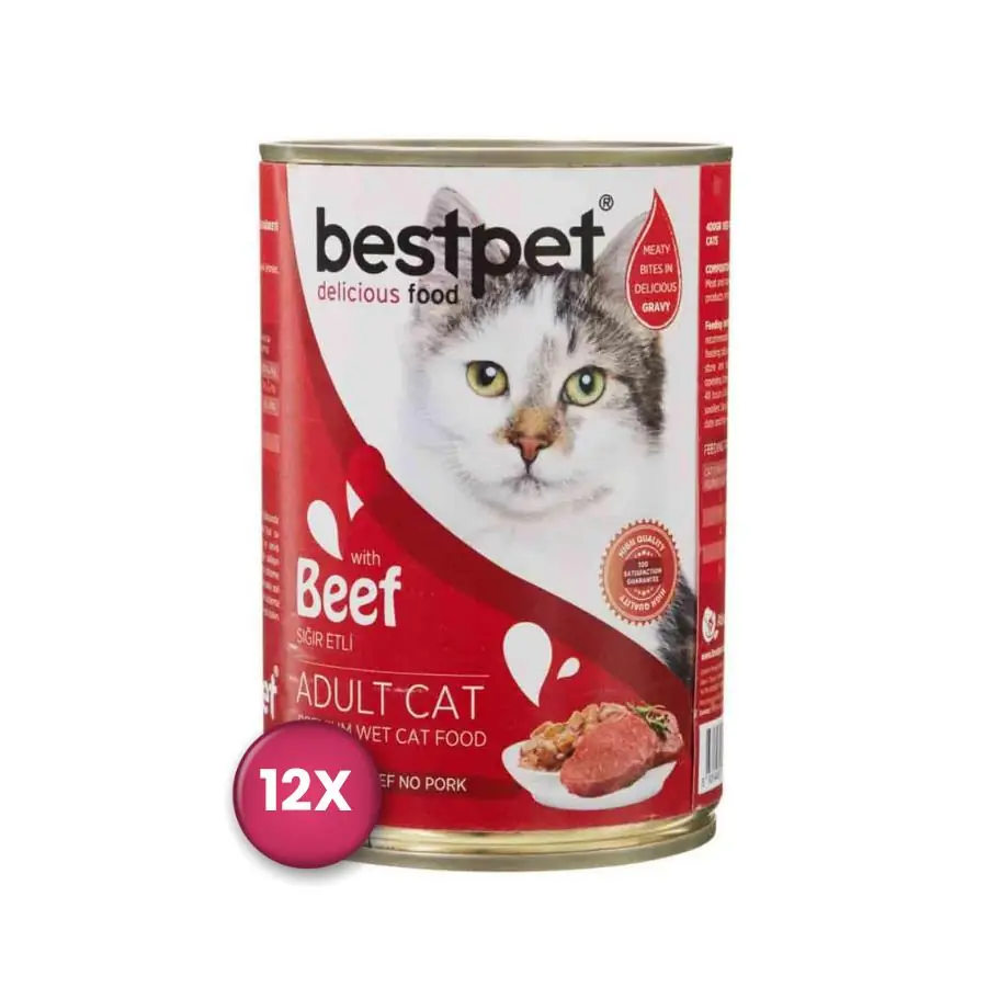 Bestpet Sığır Etli Yetişkin Kedi Konservesi