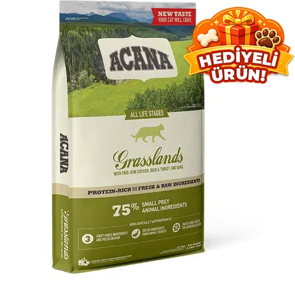 Acana Grasslands Tavuk Ördek ve Hindili Yetişkin Kedi Maması