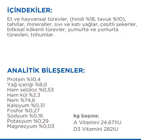 Hills Science Plan Kitten & Mother Tavuk ve Hindili Anne ve Yavru Kedi Konservesi