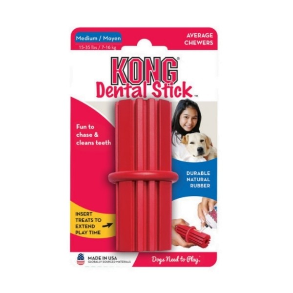 Kong Dental Stick Diş Temizliği için Çok Amaçlı Köpek Oyuncağı