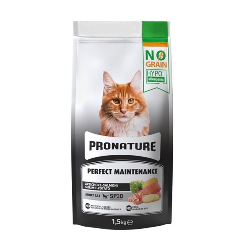 Pronature Hypo-Allergenic Tahılsız Somonlu Karidesli Yetişkin Kedi Maması