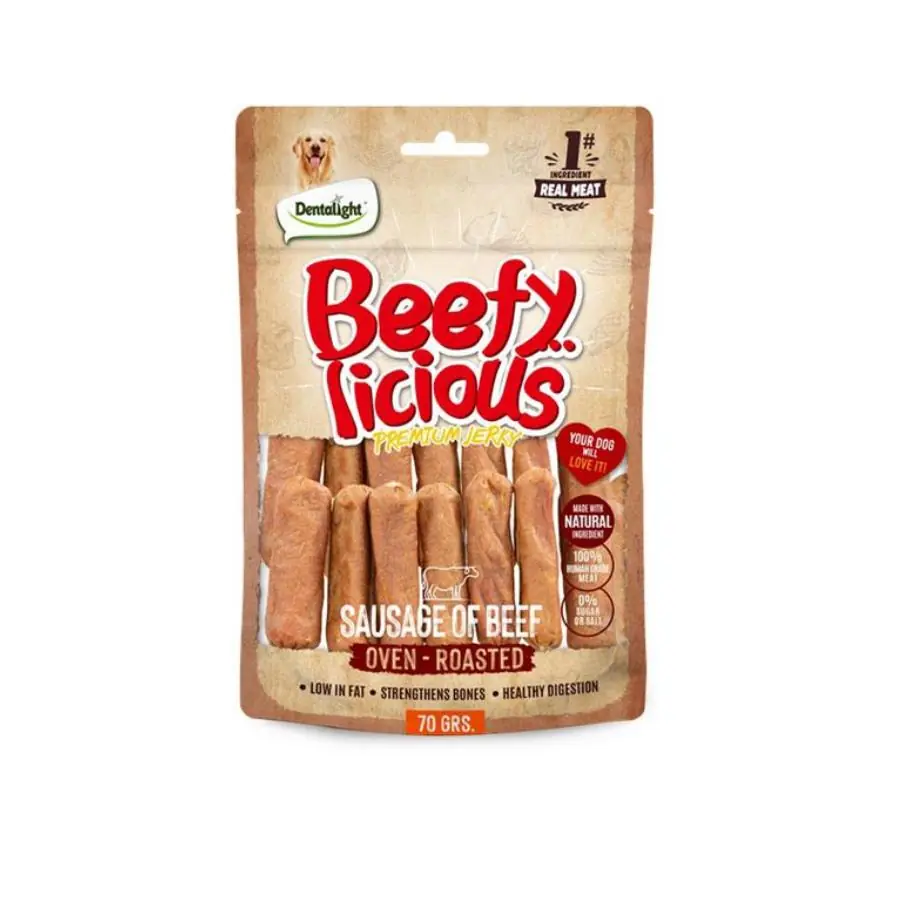Dentalight Beefy Sausage Sığır Etli Köpek Ödül Sucuğu