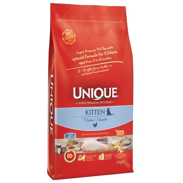 Unique Tavuklu Düşük Tahıllı Yavru Kedi Maması