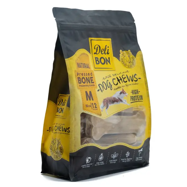Delibon Naturel Deri Pres Kemik Köpek Ödülü