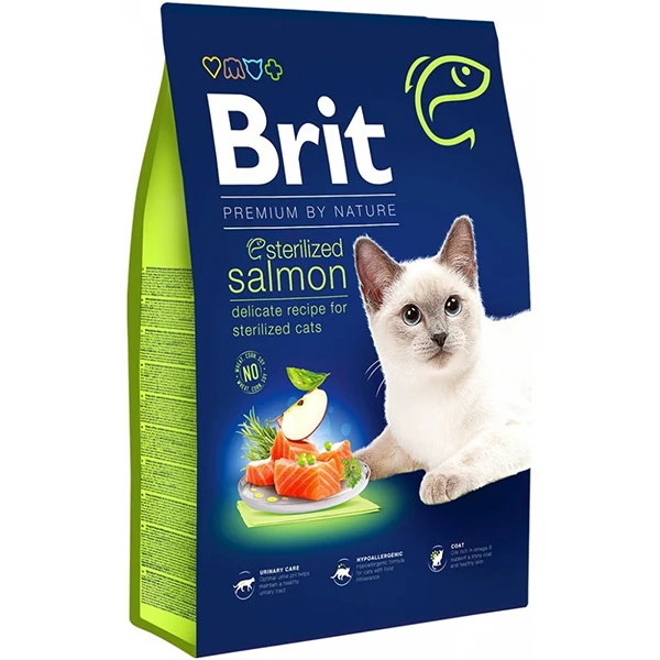 Brit Premium By Nature Sterilised Somonlu Kısırlaştırılmış Yetişkin Kedi Maması - 8 Kg