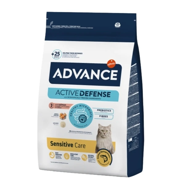 Advance Sensitive Somonlu Hassas Yetişkin Kedi Maması - 1.5 Kg