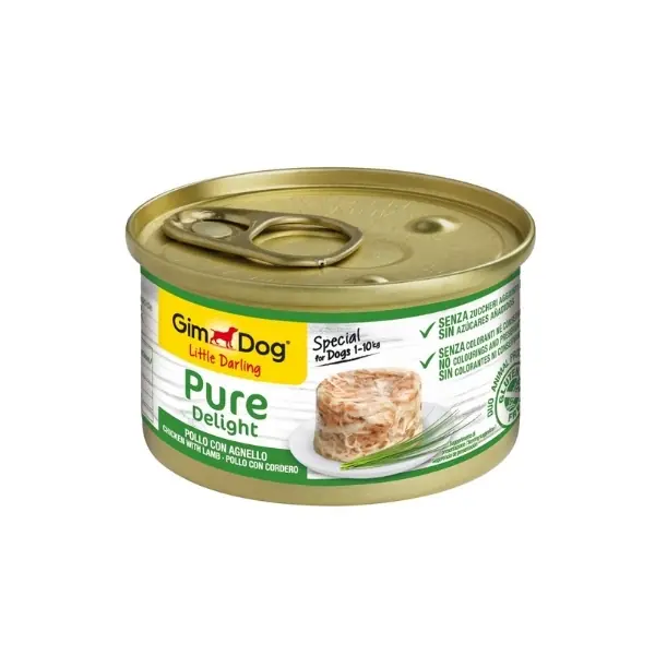 Gimdog Pure Delight Kuzu ve Tavuk Etli Yetişkin Konserve Köpek Maması