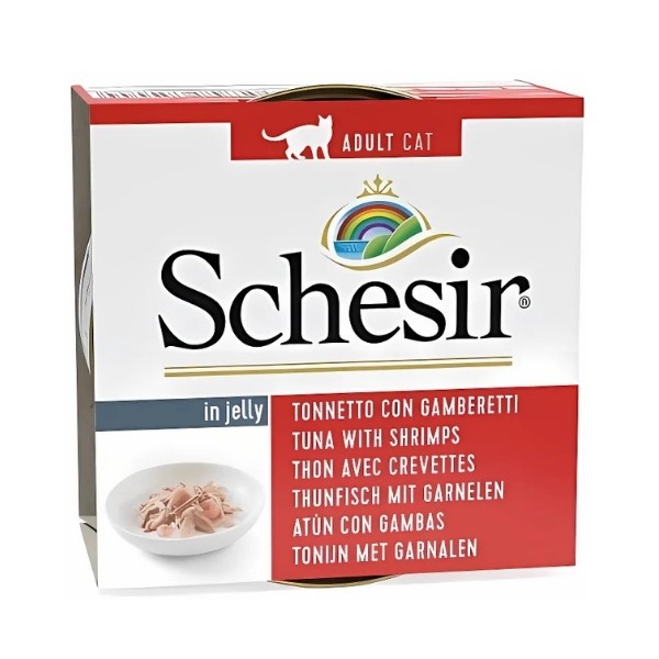Schesir Ton Balıklı ve Karidesli Jöleli Konserve Kedi Maması