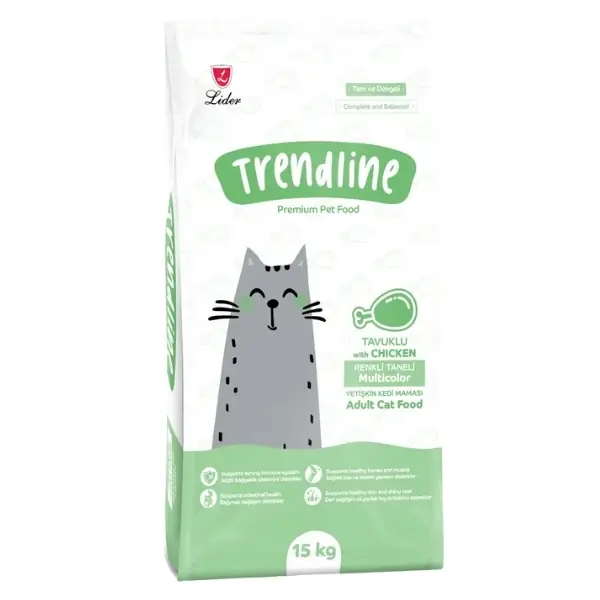 Trendline Adult Tavuklu Renkli Taneli Yetişkin Kedi Maması