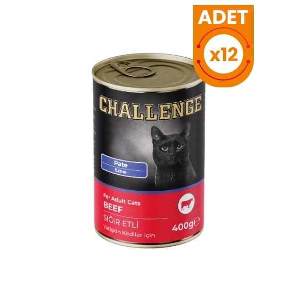 Challenge Pate Sığır Etli Yetişkin Konserve Kedi Maması