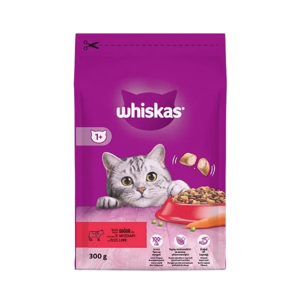 Whiskas Biftekli ve Havuçlu Yetişkin Kedi Maması - 300 Gr