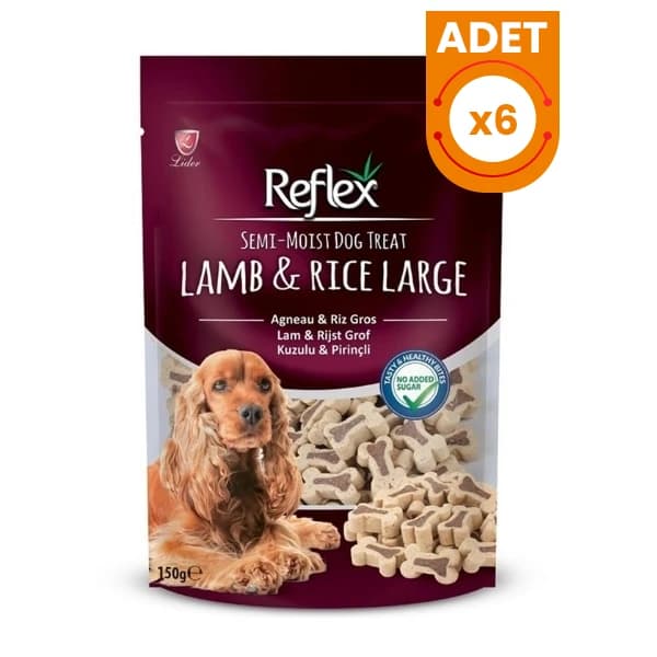 Reflex Kuzu ve Pirinçli Large Yarı Yumuşak Köpek Ödül Maması