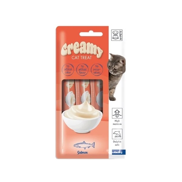 M-Pets Creamy Somonlu Sıvı Kedi Ödül Maması