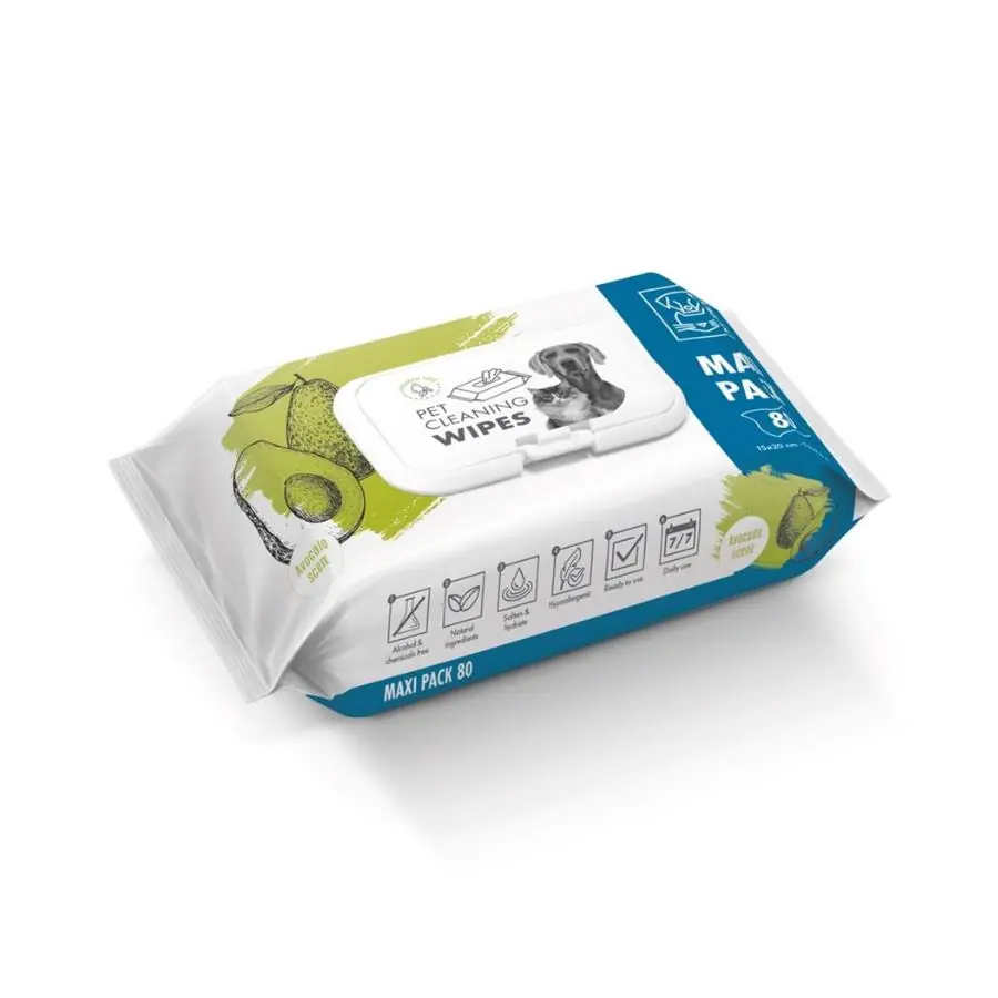 M-Pets Avocado Kedi ve Köpekler İçin Temizlik Mendili