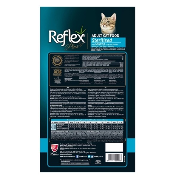 Reflex Plus Adult Somonlu Kısırlaştırılmış Kedi Maması