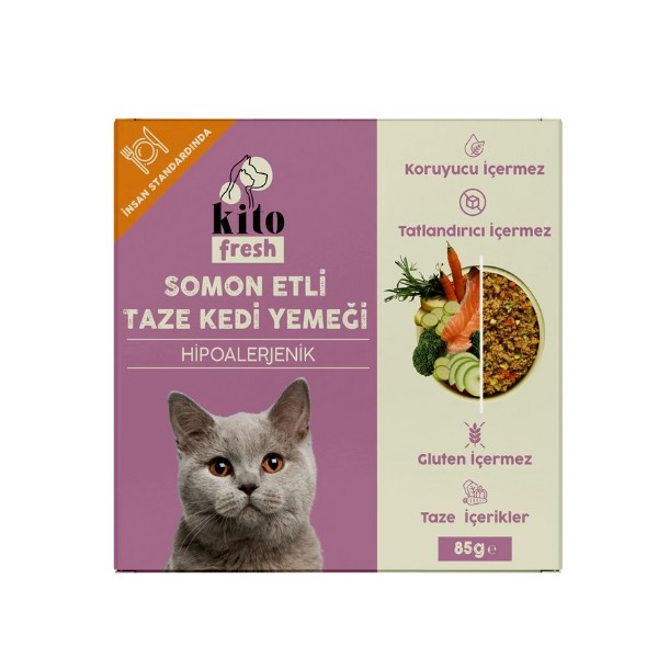 Kito Fresh Somon Etli Hipoalerjenik Taze Kedi Yemeği