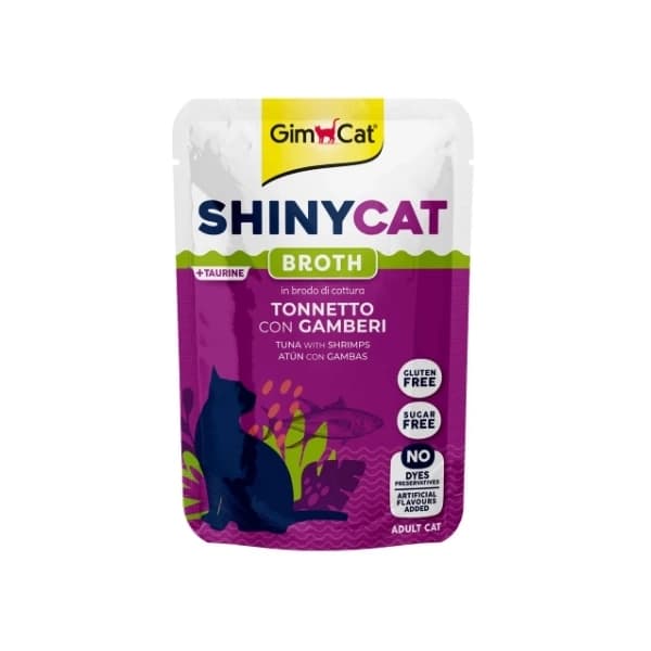 GimCat Shinycat Sos İçinde Ton Balıklı ve Karidesli Pouch Yetişkin Konserve Kedi Maması