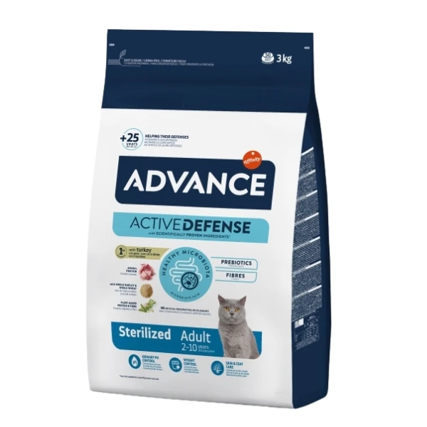 Advance Sterilised Hindili Yetişkin Kısırlaştırılmış Kedi Maması - 3 Kg
