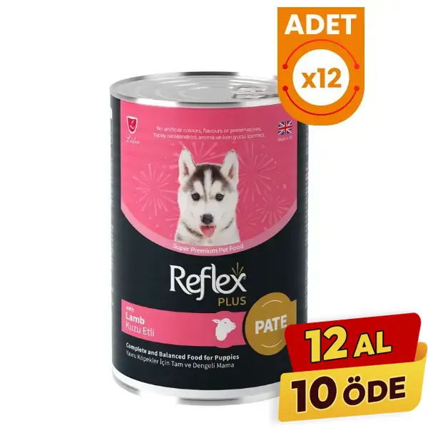 Reflex Plus Pate İçinde Kuzu Etli Yavru Konserve Köpek Maması