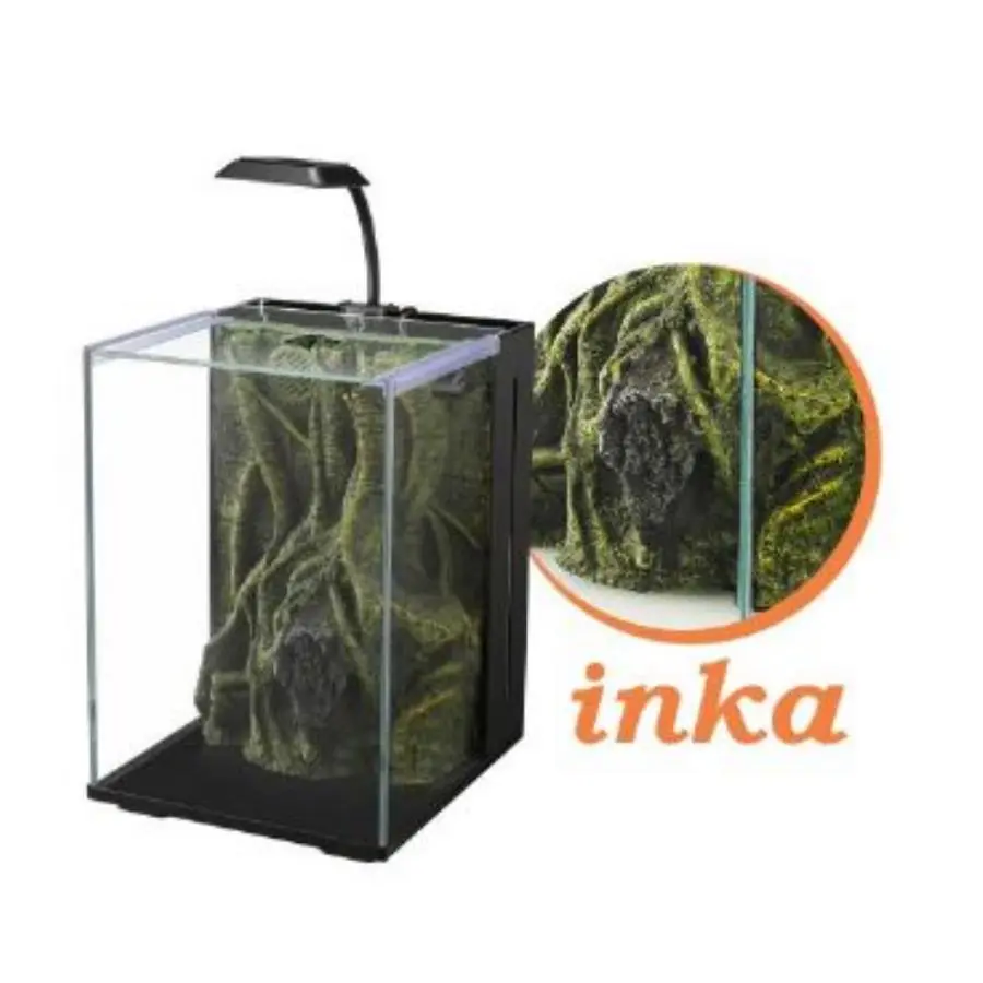Nubios Inca Dekorlu Nano Akvaryum Siyah