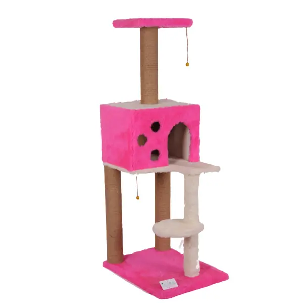 Cat Hause S09 Kare Yuvalı Basamaklı Kedi Tırmalama Evi