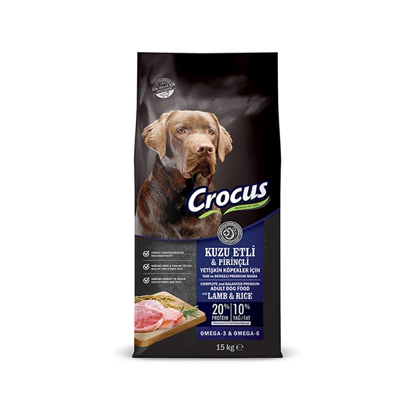 Crocus Kuzu Etli ve Pirinçli Yetişkin Köpek Maması