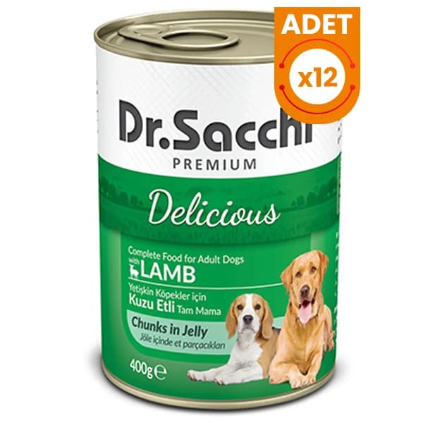 Dr.Sacchi Kuzu Etli Yetişkin Konserve Köpek Maması
