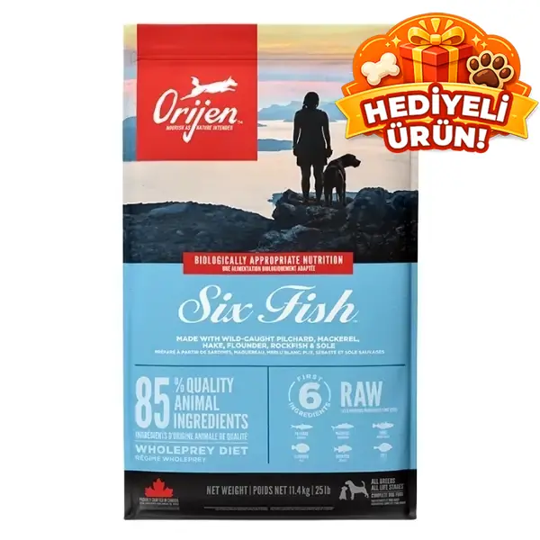 Orijen Six Fish Tahılsız Balık Yavru ve Yetişkin Köpek Maması