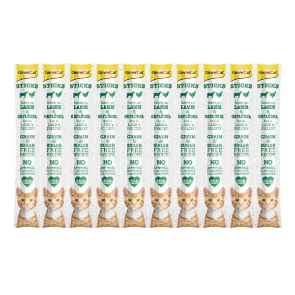 Gimcat Sticks Kuzu ve Tavuk Etli Çubuk Kedi Ödül Maması
