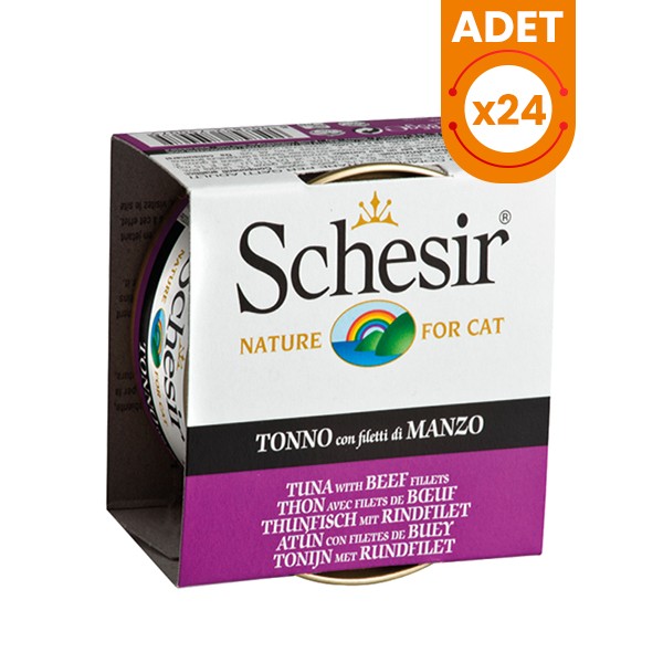 Schesir Ton Balık ve Sığır Etli Jöleli Konserve Kedi Maması