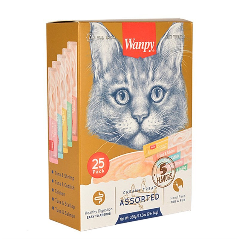 Wanpy Karışık Sıvı Kedi Ödül Maması 25x